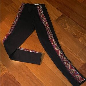 French Terry Leggings with Embroidery